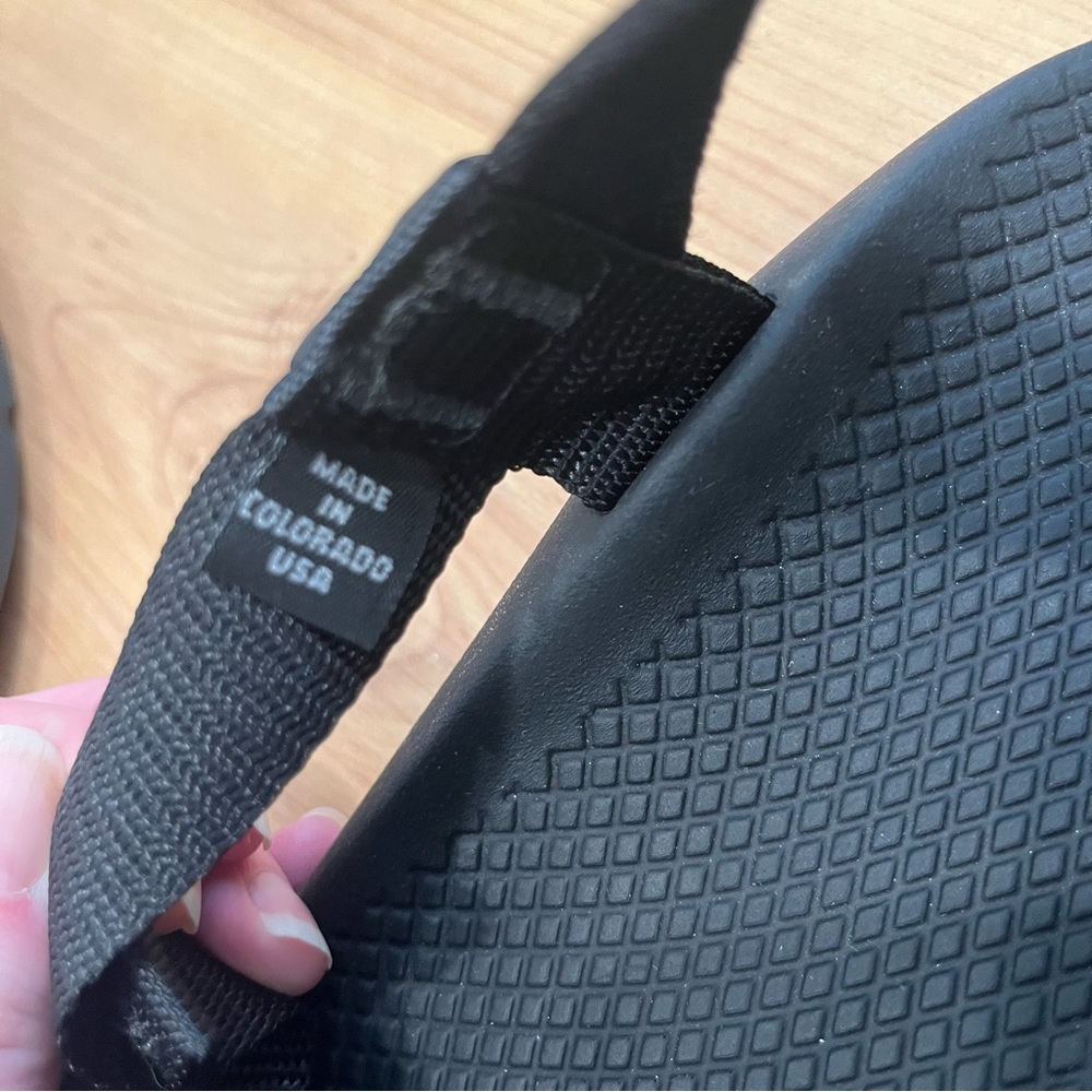 {Chaco} men’s size 13 all black made in USA sandals - Picture 5 of 6